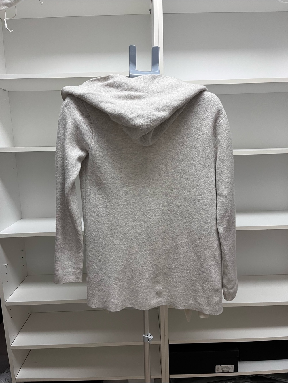 Club Monaco Light Gray Hooded Open-Front Cardigan - Picture 4 of 6